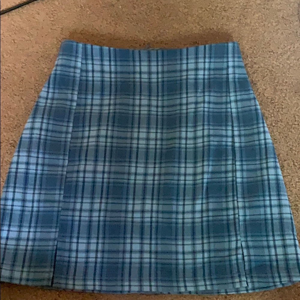 brandy plaid mini skirt
